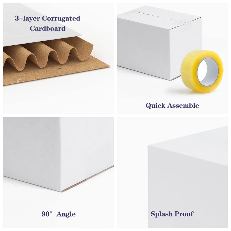 SPEPLA Shipping Boxes for Small Business  White 40 Pack 7x5x5 Inch Corrugated Cardboard Boxes for Packaging  Mailing  Storage - Image 5